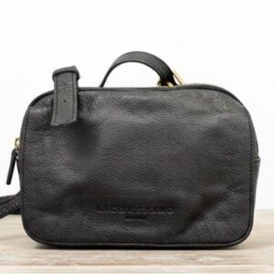 Liebeskind Berlin Mareike Black Pebbled Leather Crossbody